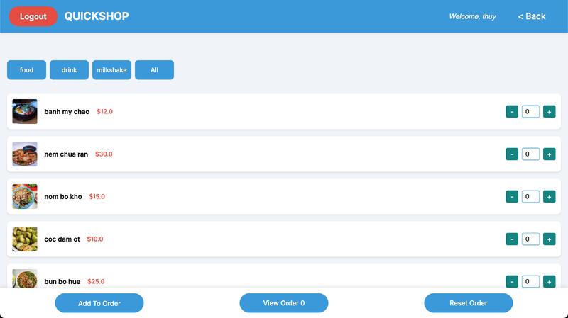 screenshot of restaurant management Java project