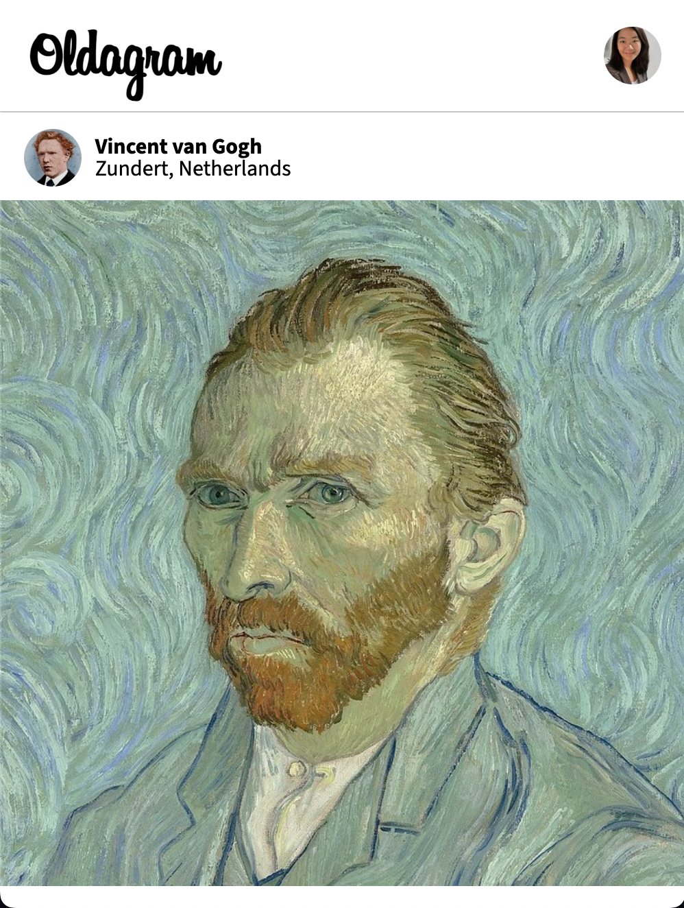 screenshot of JS oldagram project